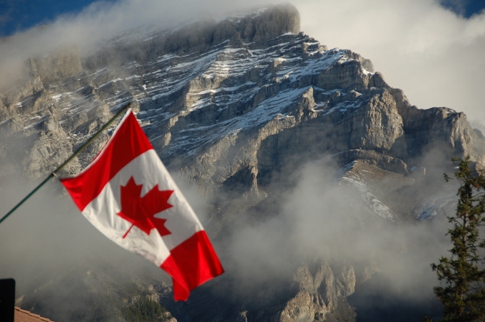 The Canadian Flag, Banff